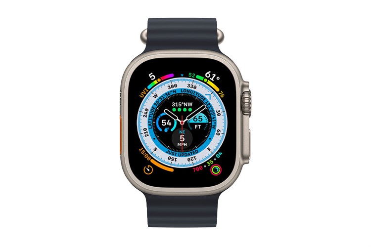 Đồng hồ thông minh Apple Watch Ultra GPS + Cellular 49mm viền Titanium dây Ocean Màu Đen Xanh