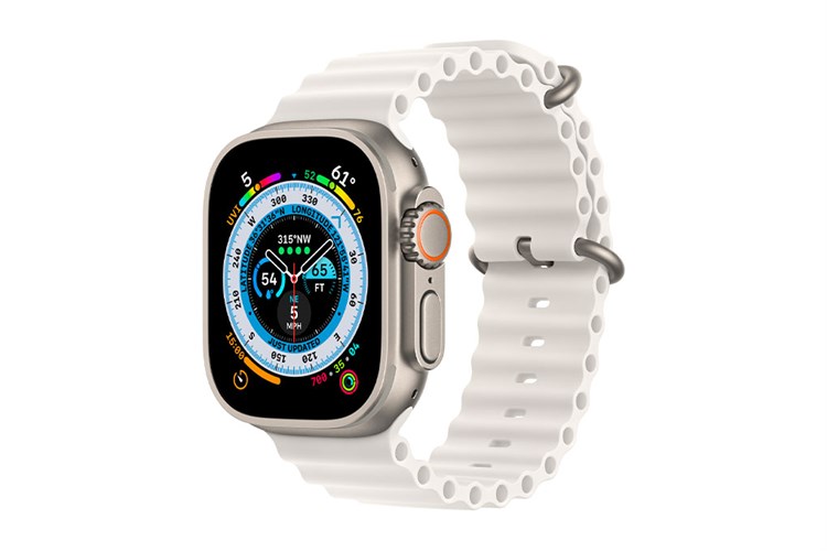 Đồng hồ thông minh Apple Watch Ultra GPS + Cellular 49mm viền Titanium dây Ocean Màu Trắng