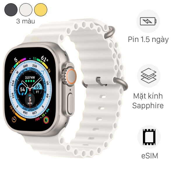 Apple Watch Ultra GPS + Cellular 49mm viền Titanium dây Ocean