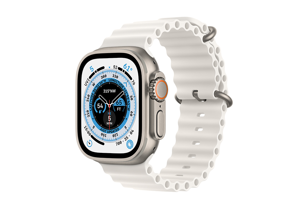 Đồng hồ thông minh Apple Watch Ultra GPS + Cellular 49mm viền Titanium dây Ocean Màu Trắng