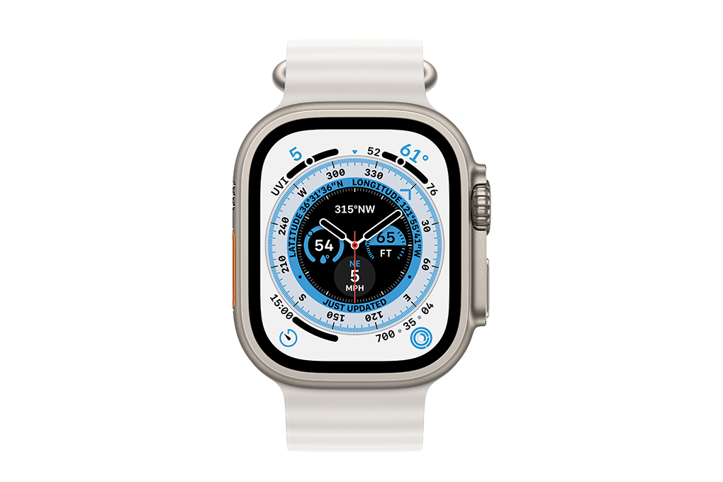Đồng hồ thông minh Apple Watch Ultra GPS + Cellular 49mm viền Titanium dây Ocean Màu Trắng