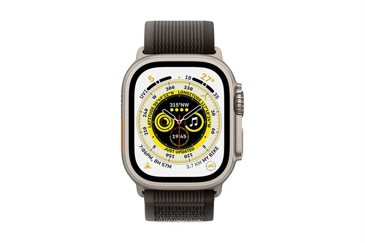 Đồng hồ thông minh Apple Watch Ultra GPS + Cellular 49mm viền Titanium dây Trail size S/M Màu Đen