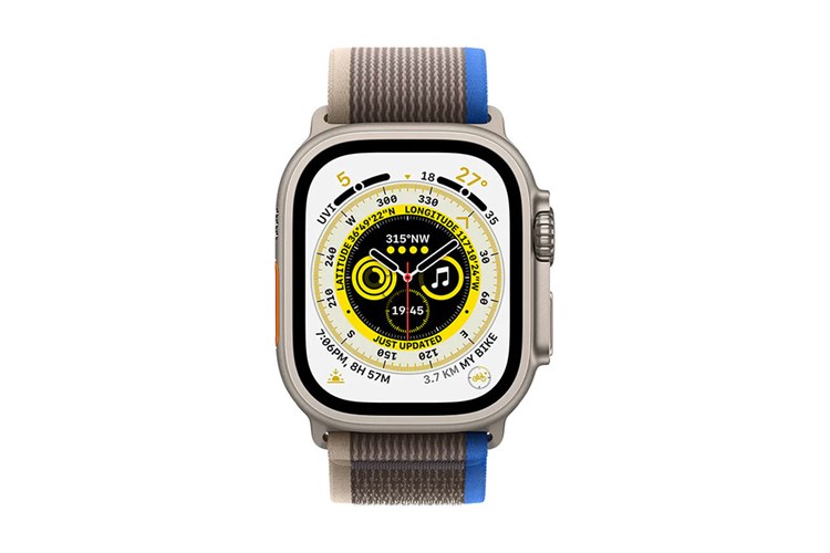 Đồng hồ thông minh Apple Watch Ultra GPS + Cellular 49mm viền Titanium dây Trail size M/L Màu Xám