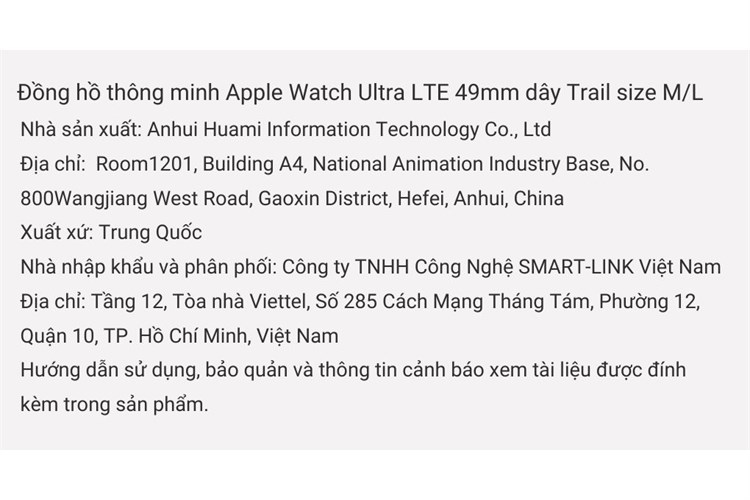 Đồng hồ thông minh Apple Watch Ultra GPS + Cellular 49mm viền Titanium dây Trail size M/L Màu Màu be