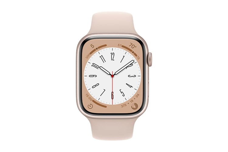 Đồng hồ thông minh Apple Watch Series 8 GPS + Cellular 45mm viền nhôm dây thể thao Màu Trắng Starlight
