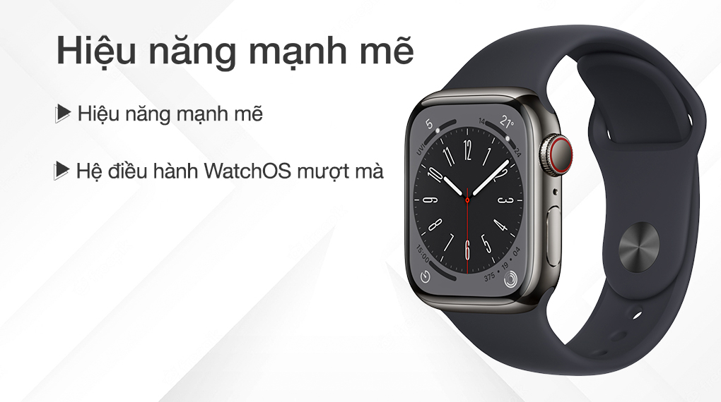 Apple Watch S8 LTE 41mm viền thép - Hiệu năng