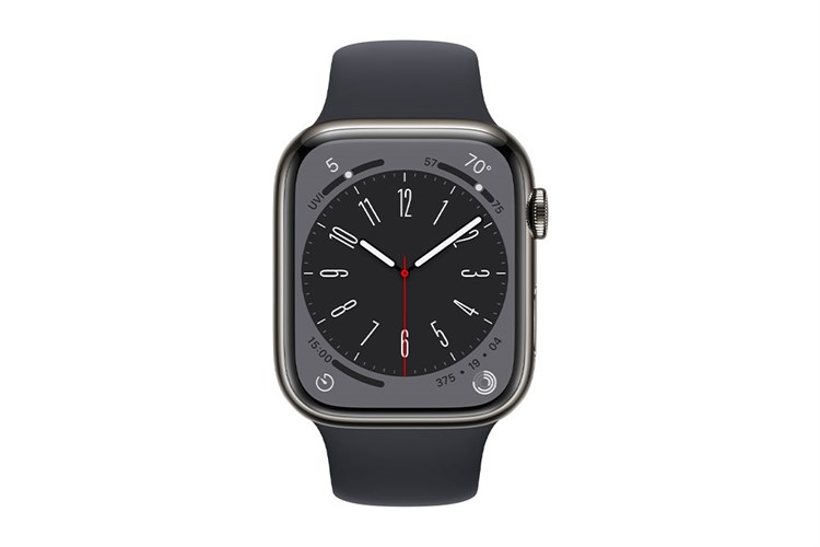 Đồng hồ thông minh Apple Watch Series 8 GPS + Cellular 45mm viền thép dây thể thao Màu Đen Xanh