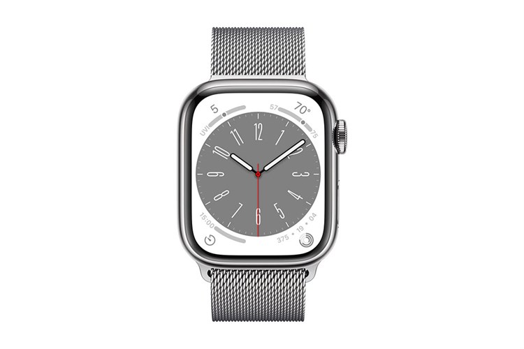 Đồng hồ thông minh Apple Watch Series 8 GPS + Cellular 41mm viền thép dây thép Màu Bạc