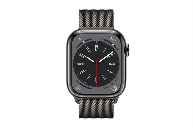 Đồng hồ thông minh Apple Watch Series 8 GPS + Cellular 41mm viền thép dây thép Màu Đen