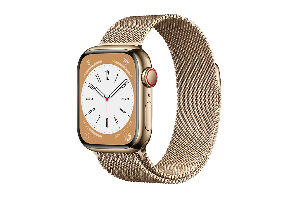 Đồng hồ thông minh Apple Watch Series 8 GPS + Cellular 41mm viền thép dây thép Màu Vàng
