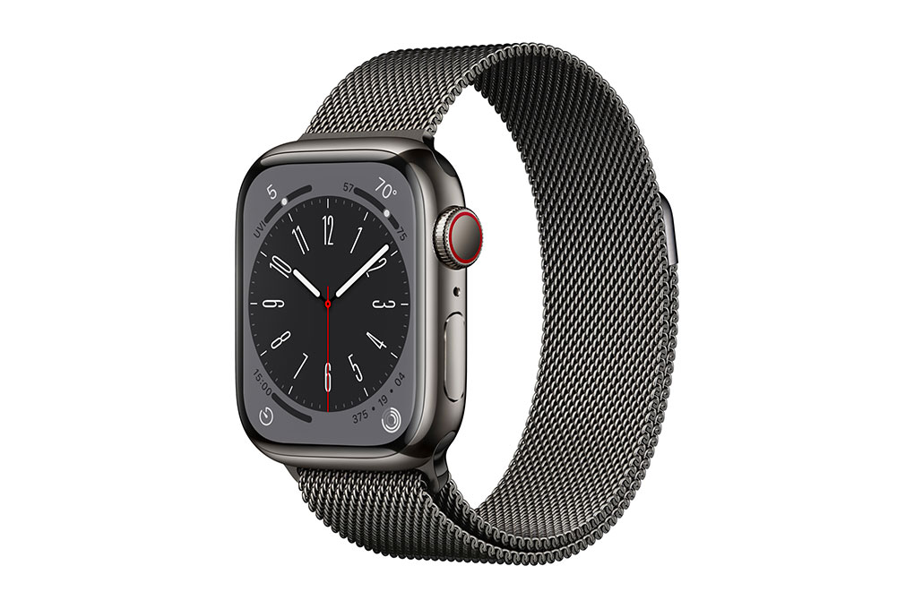 Đồng hồ thông minh Apple Watch Series 8 GPS + Cellular 45mm viền thép dây thép Màu Đen
