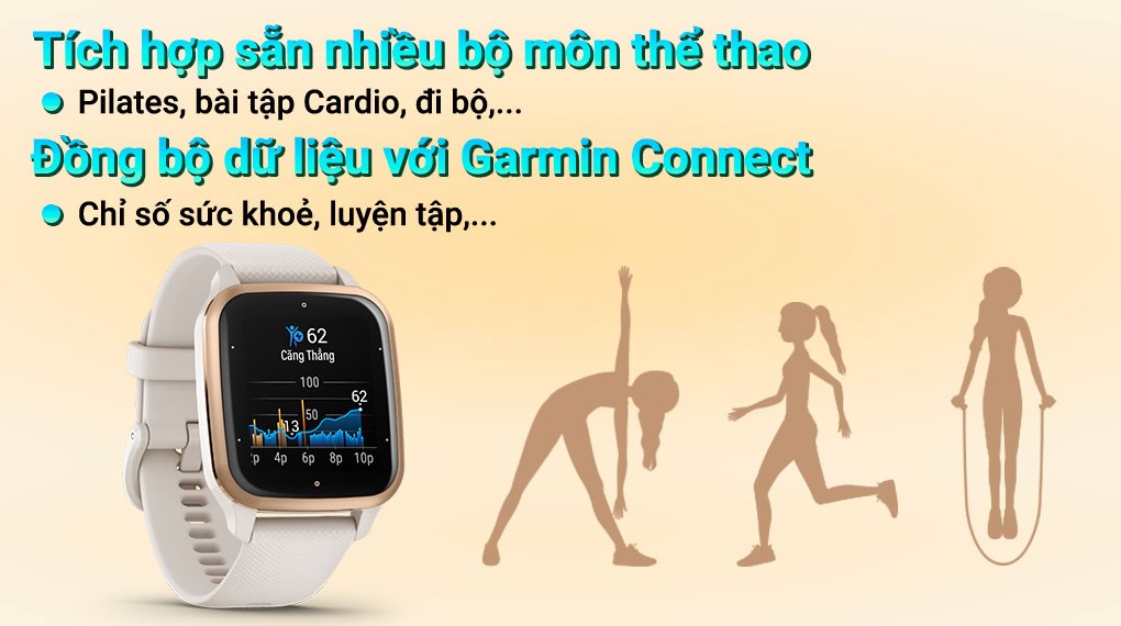 Garmin Venu SQ 2 Music 40.6mm dây silicone