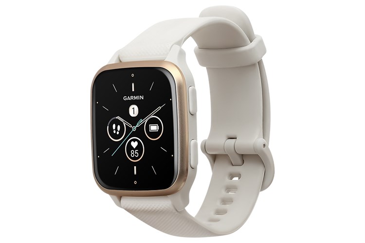 Garmin Venu SQ 2 Music 40.6mm dây silicone Màu Kem