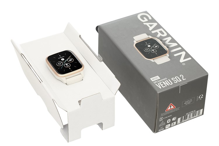 Garmin Venu SQ 2 Music 40.6mm dây silicone Màu Kem