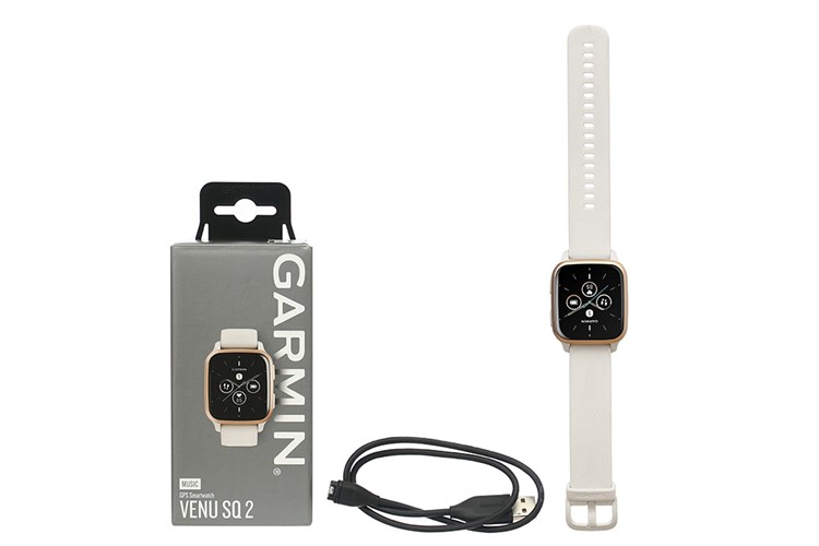 Garmin Venu SQ 2 Music 40.6mm dây silicone Màu Kem
