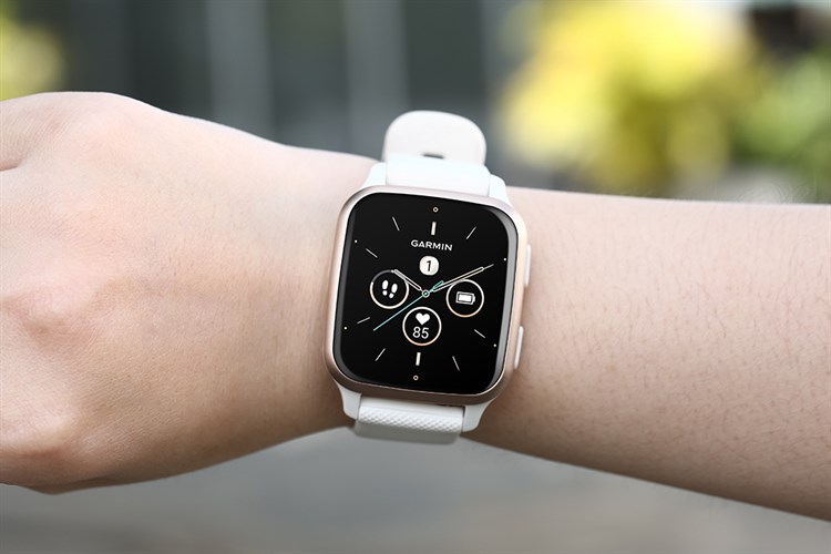 Garmin Venu SQ 2 Music 40.6mm dây silicone Màu Kem