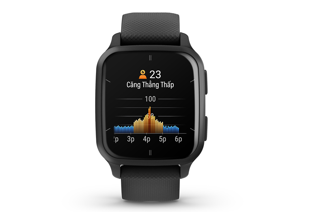 Garmin Venu SQ 2 Music 40.6mm dây silicone Màu Đen