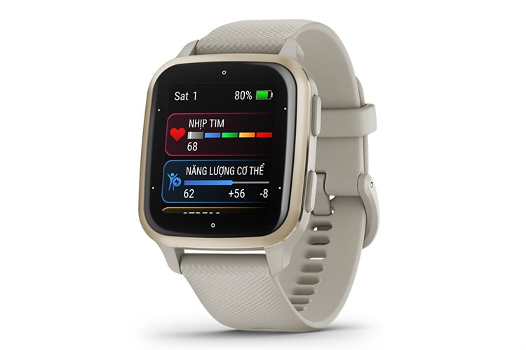 Garmin Venu SQ 2 Music 40.6mm dây silicone Màu Xám