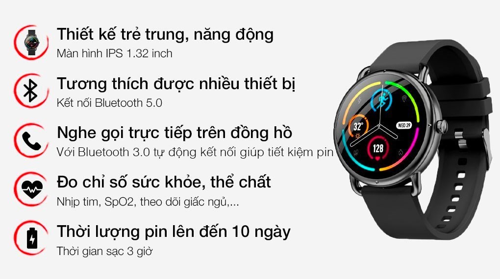 Đồng hồ thông minh BeU Sporty 1 46mm