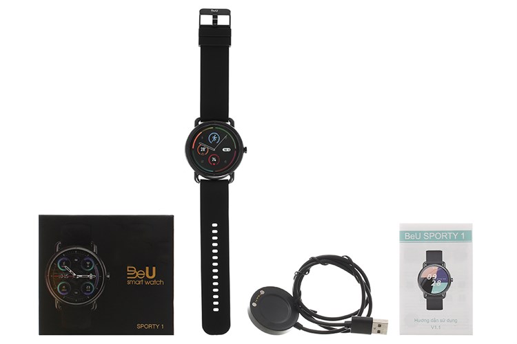 Đồng hồ thông minh BeU Sporty 1 46mm Màu Đen