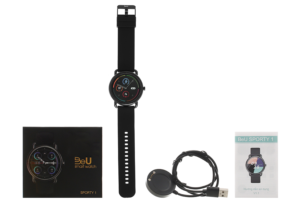 Đồng hồ thông minh BeU Sporty 1 46mm Màu Đen