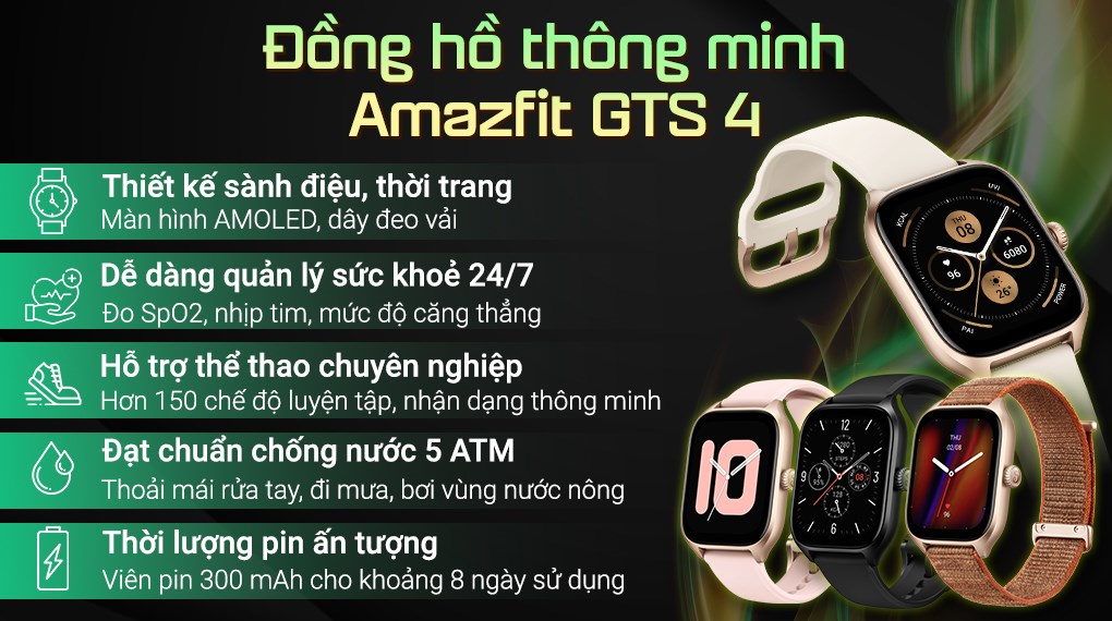 Đồng hồ thông minh Amazfit GTS 4 42.7mm