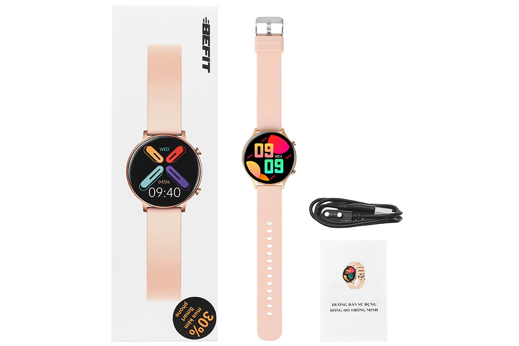 Đồng hồ thông minh BeFit Sporty 2 44.5mm Màu Hồng