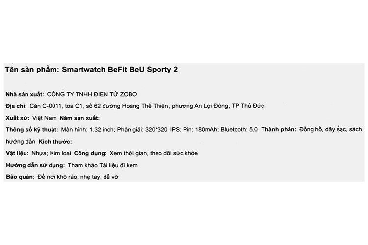 Đồng hồ thông minh BeFit Sporty 2 44.5mm Màu Tím