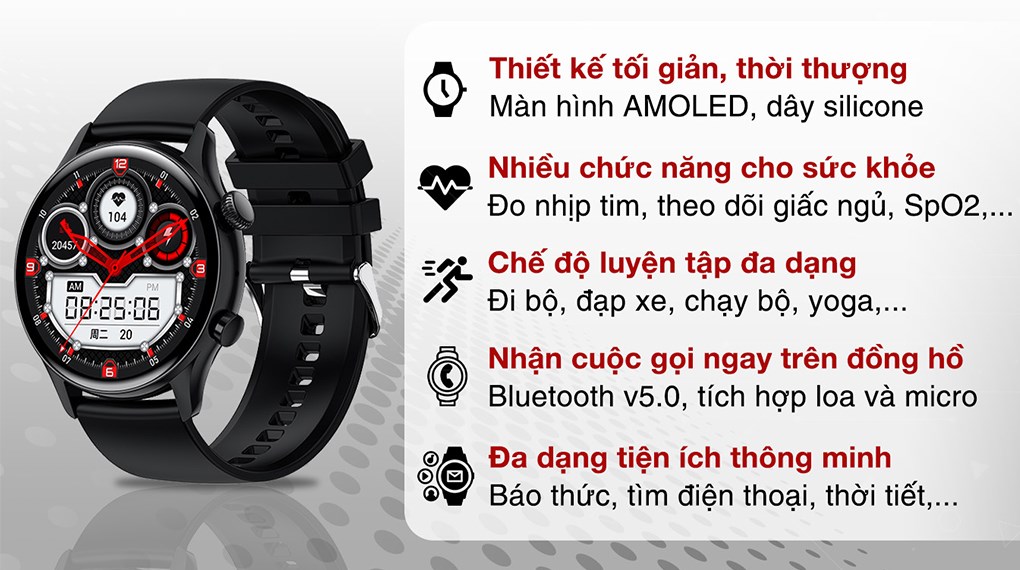 Đồng hồ thông minh BeFit Sporty 2 Pro 44.8mm