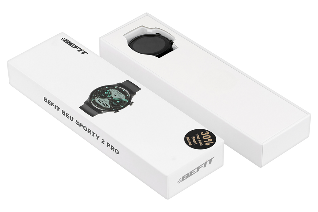 Đồng hồ thông minh BeFit Sporty 2 Pro 44.8mm Màu Đen