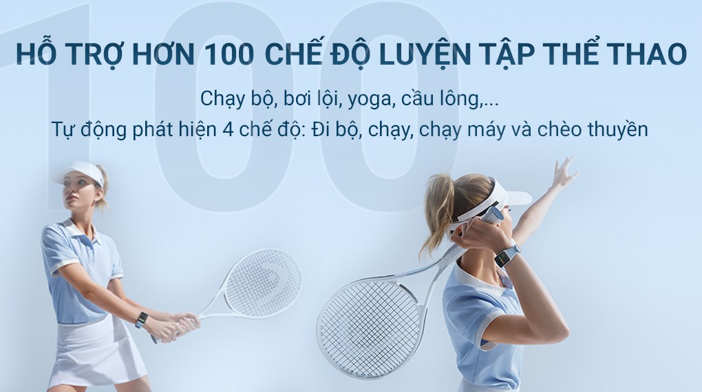 Vòng đeo tay thông minh Oppo Band 2 dây silicone Trắng - Xanh