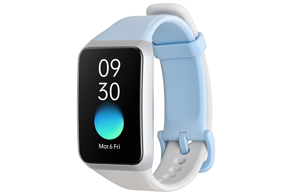 Vòng đeo tay thông minh Oppo Band 2 dây silicone Trắng - Xanh Màu Trắng - Xanh