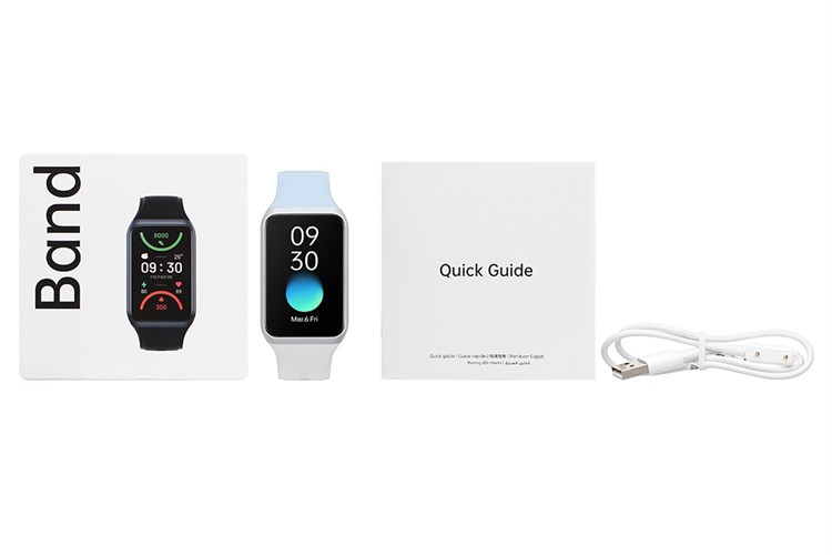 Vòng đeo tay thông minh Oppo Band 2 dây silicone Trắng - Xanh Màu Trắng - Xanh