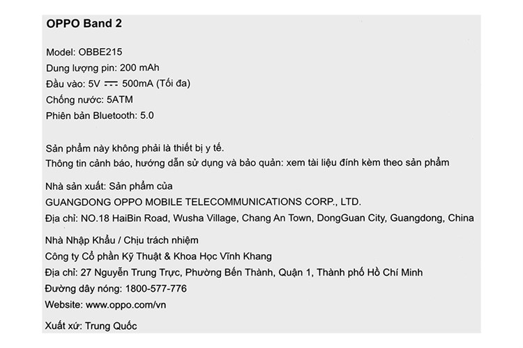 Vòng đeo tay thông minh Oppo Band 2 dây silicone Trắng - Xanh Màu Trắng - Xanh