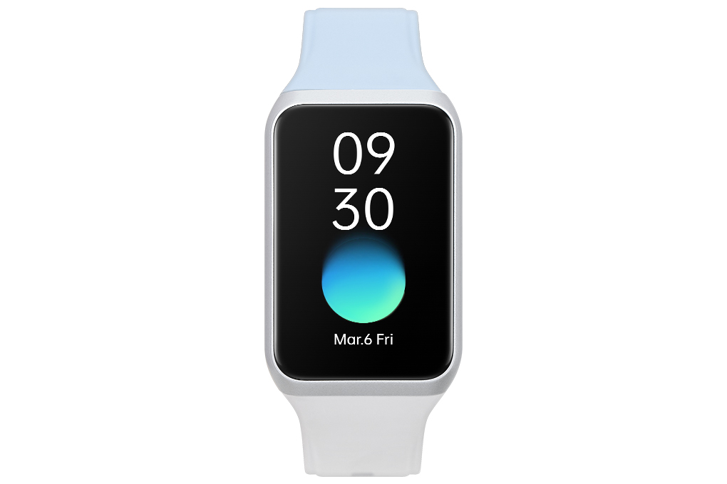 Vòng đeo tay thông minh Oppo Band 2 dây silicone Trắng - Xanh Màu Trắng - Xanh