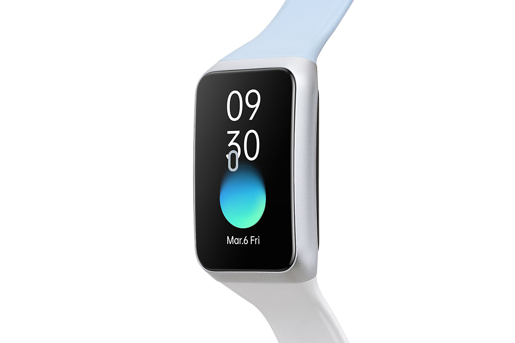 Vòng đeo tay thông minh Oppo Band 2 dây silicone Trắng - Xanh Màu Trắng - Xanh