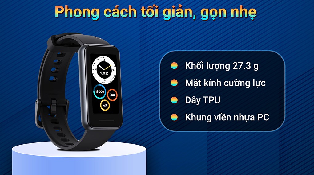Vòng đeo tay thông minh realme Band 2 Đen