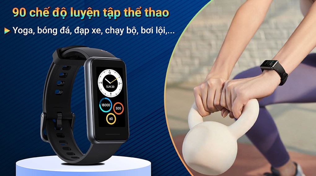 Vòng đeo tay thông minh realme Band 2 Đen
