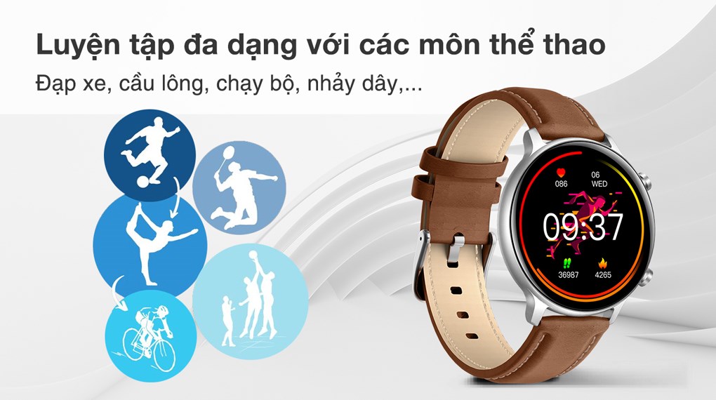 Đồng hồ thông minh BeFit Sporty 2 44.5mm Nâu