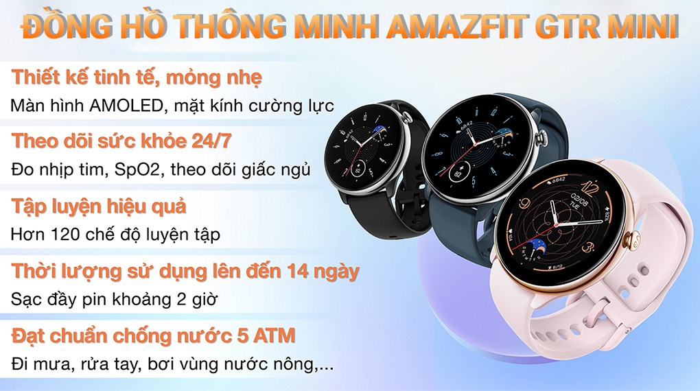Đồng hồ thông minh Amazfit GTR mini 42.8mm