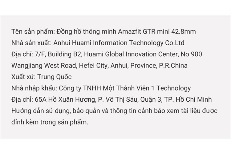 Đồng hồ thông minh Amazfit GTR mini 42.8mm Màu Trắng hồng/Hồng nude