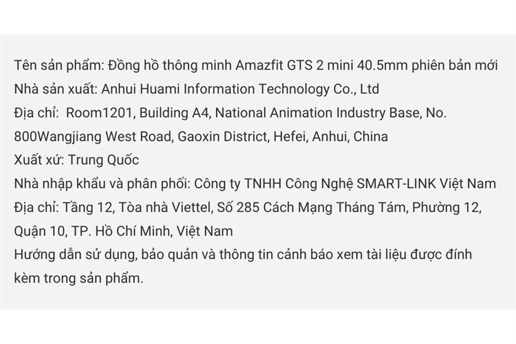 Đồng hồ thông minh Amazfit GTS 2 mini 40.5mm phiên bản mới Màu Đen