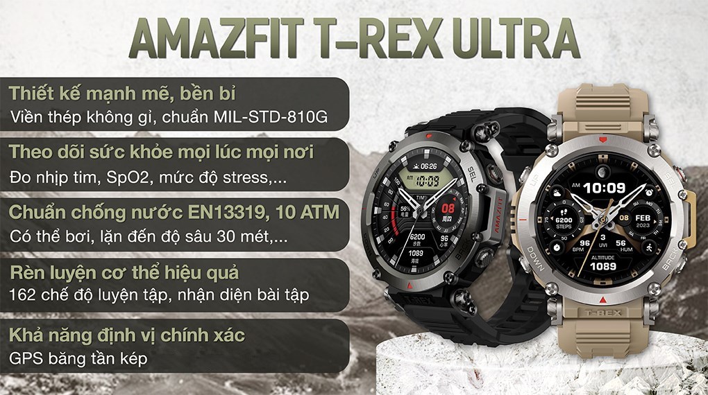 Đồng hồ thông minh Amazfit T-Rex Ultra 47.3mm
