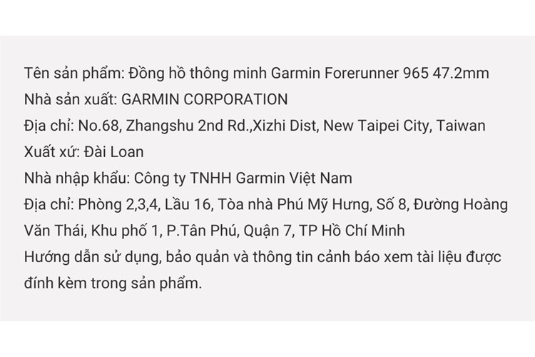 Garmin Forerunner 965 47.2mm dây silicone Màu Vàng