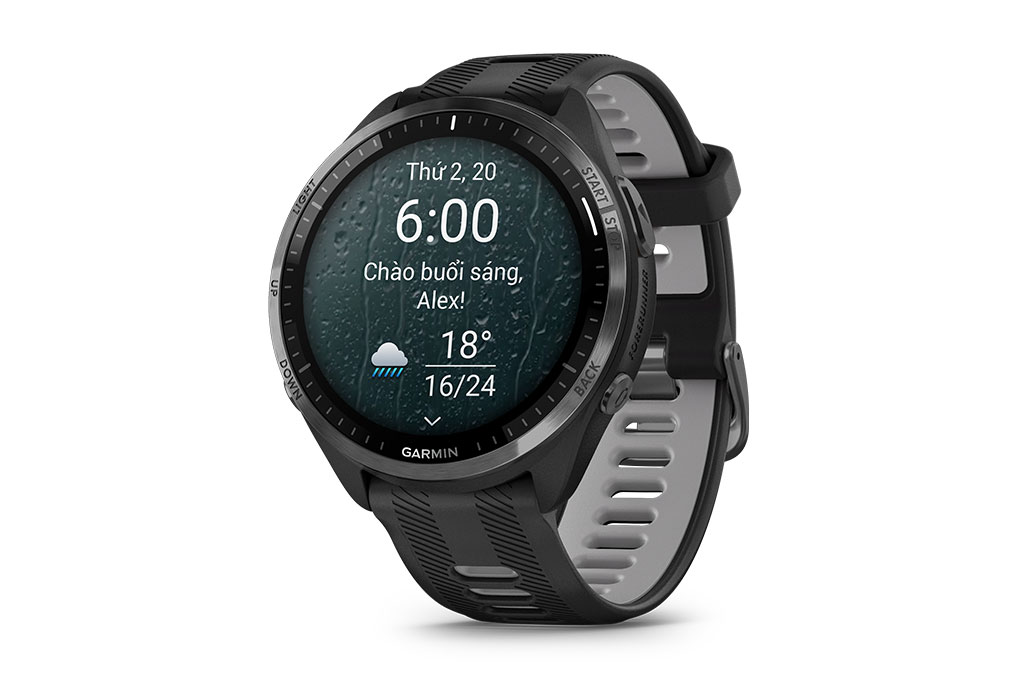 Garmin Forerunner 965 47.2mm dây silicone Màu Đen