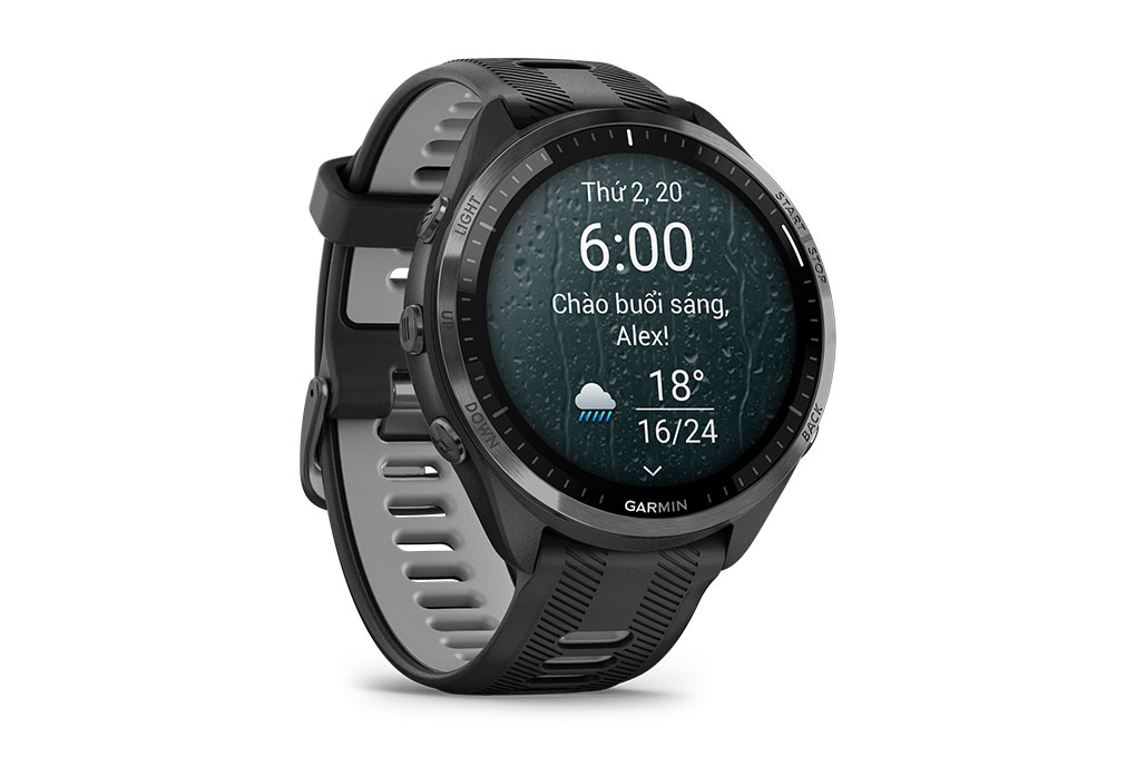 Garmin Forerunner 965 47.2mm dây silicone Màu Đen