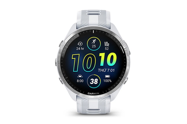 Garmin Forerunner 965 47.2mm dây silicone Màu Trắng