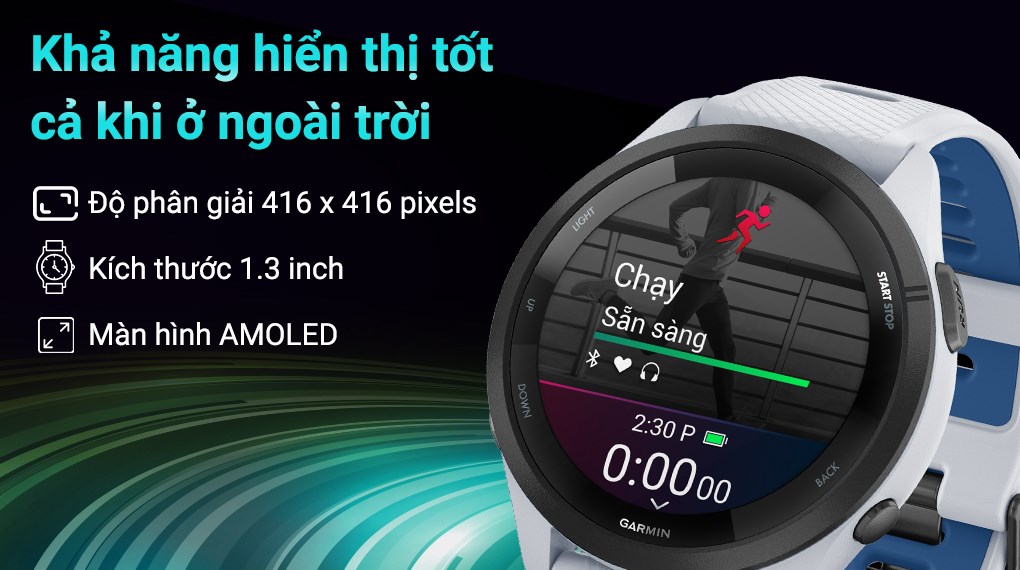 Garmin Forerunner 265 Music 46.1mm dây silicone