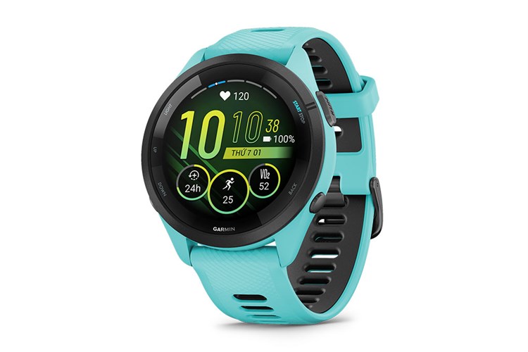 Garmin Forerunner 265 Music 46.1mm dây silicone Màu Xanh Dương