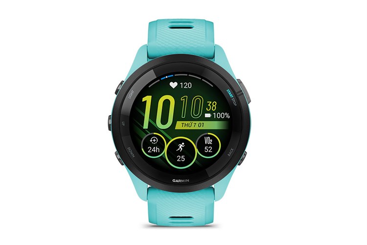Garmin Forerunner 265 Music 46.1mm dây silicone Màu Xanh Dương